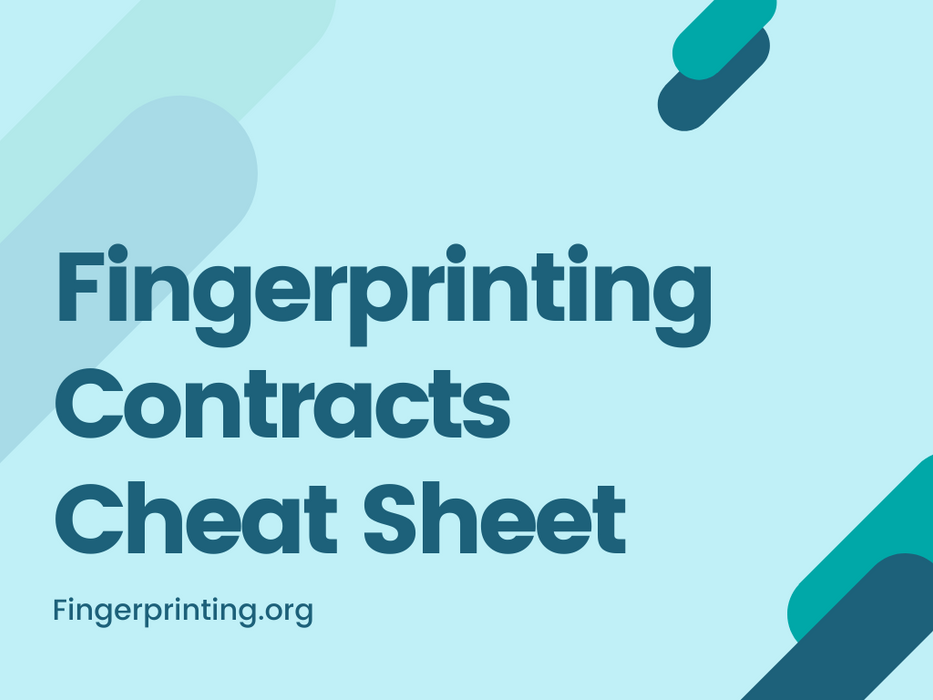 Fingerprinting Contracts Cheat Sheet